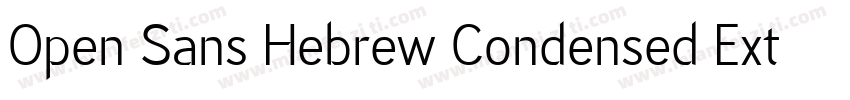 Open Sans Hebrew Condensed Extra Bo字体转换